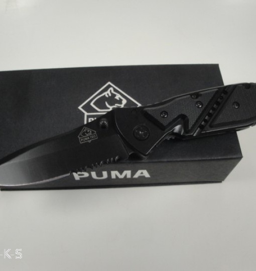 PUMA TEC Folding Pocket Knife With G10 Grip Cups