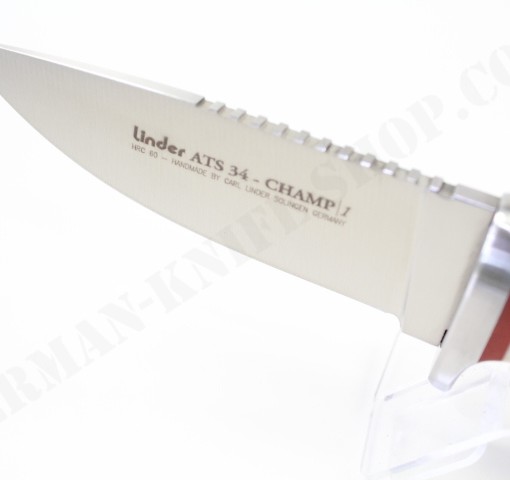 Linder ATS34 Champ 1 Stag Hunting Knife - German Knife Shop