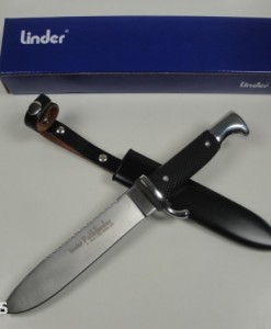 Linder Pathfinder Knife With Back Saw & Metal Sheath