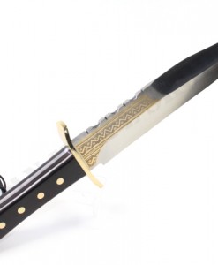Linder Yukon Bowie Collectors Knife Gold Etchings